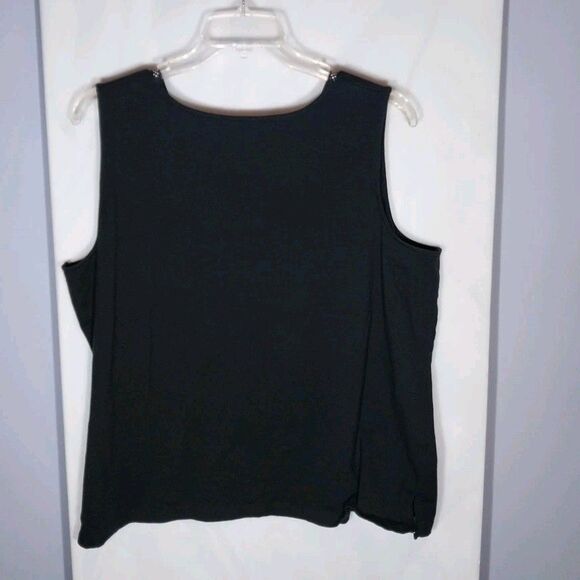 Liz & Me Tank Top Sz 3x (26/28) Black Polka Dot Trim Whimsigoth Corporate Goth - Picture 6 of 8